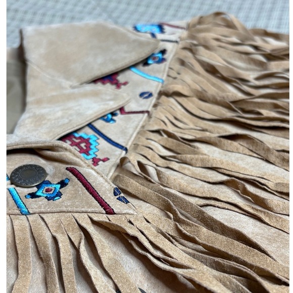 NWT Vintage Via Accenti Suede Fringe Jacket Women's 1X/2X Southwest Boho Western - Picture 14 of 16